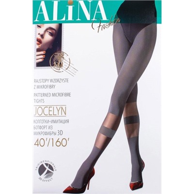 Колготки из микрофибры с 3D эффектом " ALINA 18NO.AA085 " 40/160DEN черный меланж р:40-46