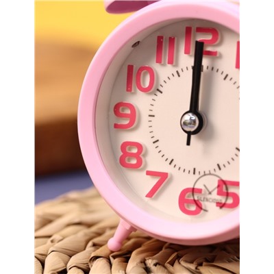 Часы-будильник «Colored numbers», pink