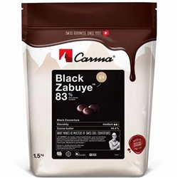 Горький шоколад в галетах / каллетах / дропсах «BLACK ZABUYE» (83% какао), 100 гр (Carma Barry Callebaut Schweiz)