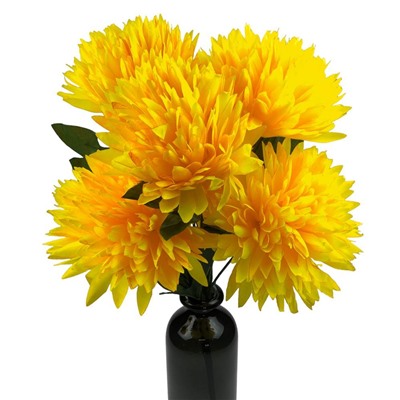 Букет цветов Хризантемы желтые 7 бутонов ,75см