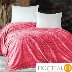 Плед EVLEN Super Soft "СЕРДЦЕ" 180*240 в коробке п/э Р 945 розовый