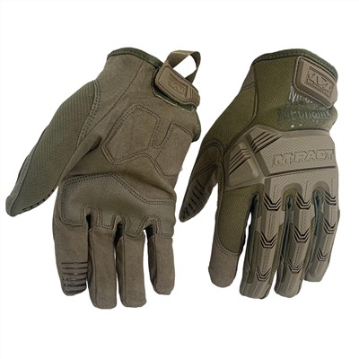Тактические перчатки Mechanix M-Pact (хаки-олива), - двойные защитные вставки в зонах наибольшего износа (B16) №350