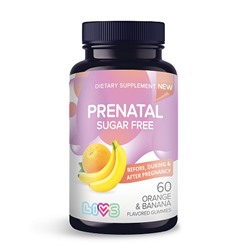 Комплекс мультивитаминов "Prenatal" для беременных, со вкусом апельсина и банана, без сахара