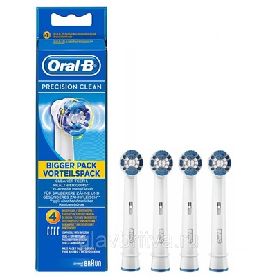 Насадка для электрической зубной щетки Oral-B BRAUN Precision Clean, 4 шт.