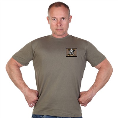 Оливковая футболка с термотрансфером в стиле Z "Штурм"