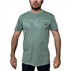 Мятная мужская футболка NXP – городской милитари с брендовым лого на спине №302