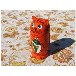 Матрешка "Котик" 3 куклы (оранжевая) Арт.103296