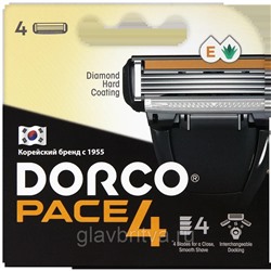 Кассета с 4 лезвиями для станка для бритья DORCO PACE-4, 4 шт.