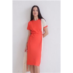12108 Платье-футболка оранжевое