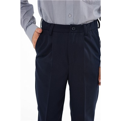 Синие школьные брюки для мальчика Инфанта, модель 0913/1