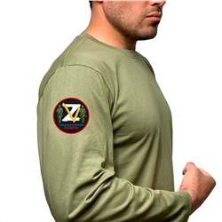 Оливковая футболка с длинным рукавом Z V, - Поддержим наших! (тр. №51)