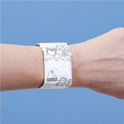 Набор: часы наручные и брелок «Подводный мир», 15 х 19 см
