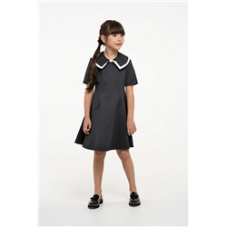 Серое школьное платье, модель 0173