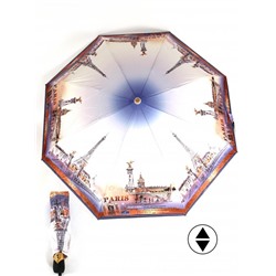 Зонт женский ТриСлона-L 3833 D,  R=58см,  суперавт;  8спиц,  3слож,  "Эпонж",  Париж 262001