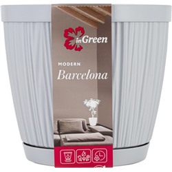 Горшок для цветов inGreen Barcelona d155мм, 1,8л утренний туман /16шт