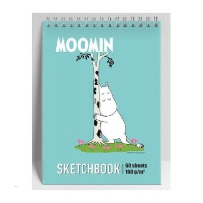 КС-Скетбук А5+ 60л твердая обложка на спирали "Moomin" бумага 160г MOM16 Academy style {Россия}