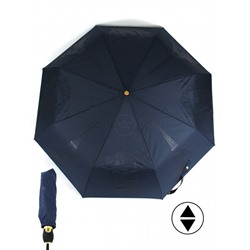 Зонт женский ТриСлона-L 3898A,  R=58см,  суперавт;  8спиц,  3слож,   набивной"Ко Эпонж",  тефлон,  синий  (Париж)  261995