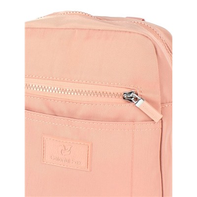 Сумка женская текстиль CF-0437,   (рюкзак-change)  1отд,  2внут+3внеш/ карм,  розовый 254375