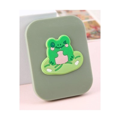 Зеркало с расческой "Froggy", green