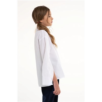 Белая школьная блуза, модель 06175
