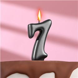 Свеча в торт "Овал" ,цифра 7 ,мокрый асфальт, 6,3 см
