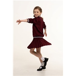 Бордовая школьная юбка Mooriposh, модель 0317/3