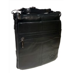 Мужская сумка - планшет из натуральной кожи, цвет черный