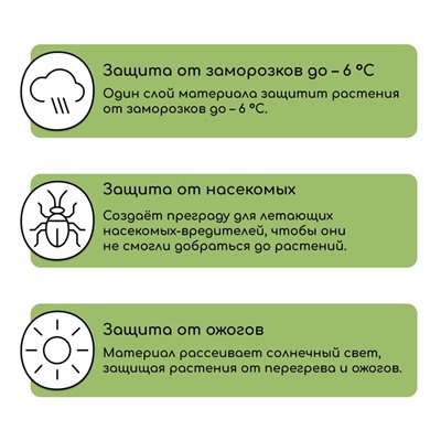 Материал укрывной, 5 × 2,1 м, плотность 60 г/м², с УФ-стабилизатором, белый, Greengo, Эконом 20%