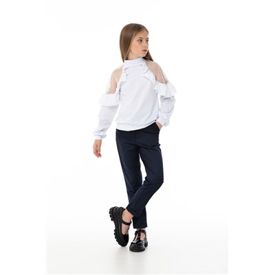 Белая школьная блуза, модель 06141