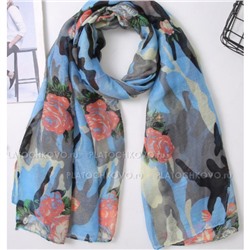 Камуфляжный шарф с цветами