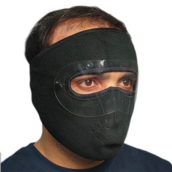 Теплая флисовая маска с очками, - подшлемник для полного закрытия лица №181