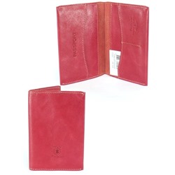 Обложка для паспорта Premier-О-89 натуральная кожа красный крек (45)  249089