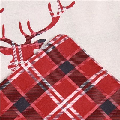 Новый год. Постельное бельё "Этель" Scottish deer дуэт 143х215 см 2 шт,220х240 см,70х70 см 2 шт,поплин 125 г/м2