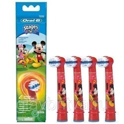 Насадка для электрической зубной щетки Oral-B BRAUN Kids Stages Mickey Mouse (Микки), 4 шт.