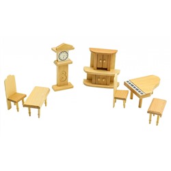 Мебель для кукол Гостиная с роялем