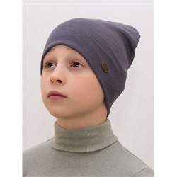 Шапка для мальчика (Цвет темно-серый), размер 50-52,  хлопок 95%
