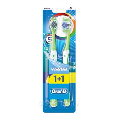 Зубная Щетка Oral-B Комплекс/ Complete (глубокая и пятисторонняя чистка) 2 шт. в упаковке