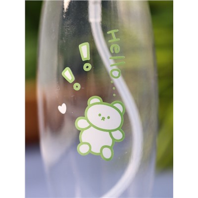 Дорожная бутылочка "Bear hello", green (85 ml)