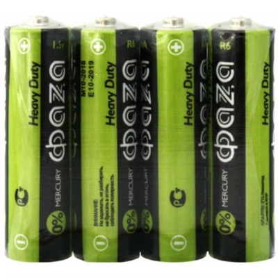 Батарейки Фаzа (Фаза) AA, 1,5V, R6, 4 шт