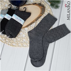 Женские шерстяные носки (чёрный, серый) MilanKo N-309 упаковка