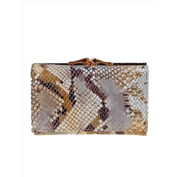 Женский кошелек с фермуаром из натуральной кожи, мультицвет