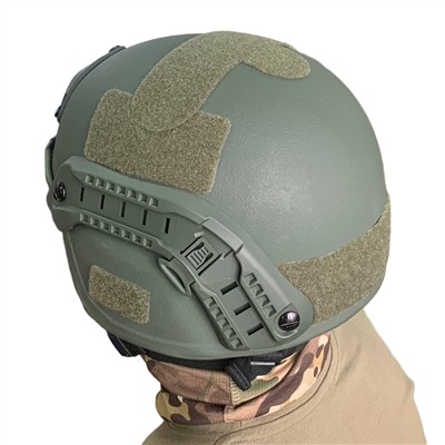 Баллистический композитный шлем ACH MICH NIJ IIIA Ops-Core (олива), - Броня: композит из слоев СВМПЭ. Шлем оснащен рельсами под дополнительное снаряжение, креплением для приборов ночного видения, фонарей, маяков.
