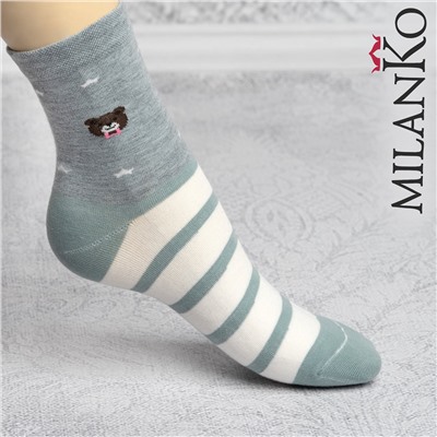 Женские носки из хлопка с рисунком MilanKo N-205 упаковка