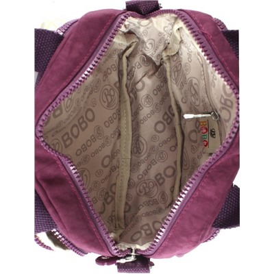 Сумка женская текстиль BoBo-9938,  3отд,  плечевой ремень,  фиолетовый 255308
