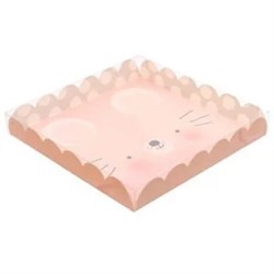 Короб для печенья «Счастья!» 210х210х30 с прозрачной крышкой (Дарите Счастье)