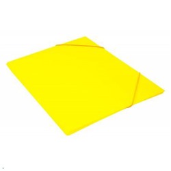 КС-Папка на резинке А4 Double Neon DNE510YEL 0.5 мм желтая, корешок 30мм (1131608) Бюрократ {Россия}