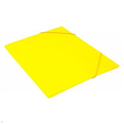 КС-Папка на резинке А4 Double Neon DNE510YEL 0.5 мм желтая, корешок 30мм (1131608) Бюрократ {Россия}