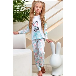 Пижама с брюками Juno AW21GJ547A Sleepwear Girls зайчонок НАТАЛИ #900060