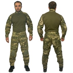 Тактический костюм спецназа России (защитный камуфляж), со встроенными защитными наколенниками и сменными демпферными вставками в районе локтей №185