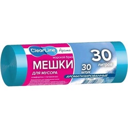 Мусорные мешки 30л/30шт морской бриз "Clear Line"